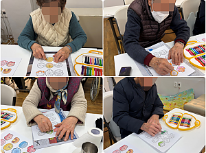 26.02.18 오전 인지 활동 프로그램 - 그림 색칠